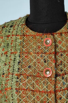 Green tweed skirt-suit Jean-Louis Scherrer