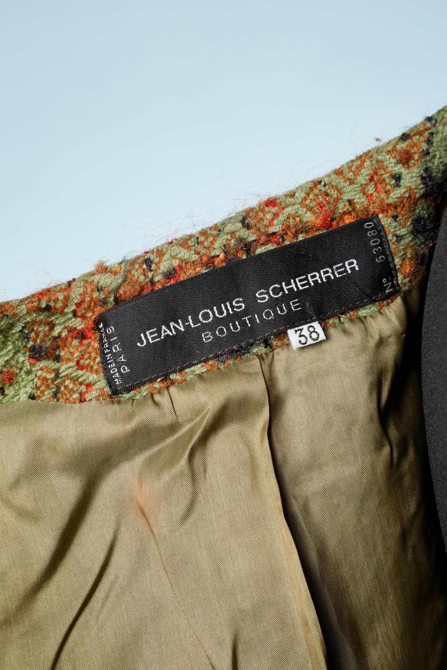 Green tweed skirt-suit Jean-Louis Scherrer For Sale 1