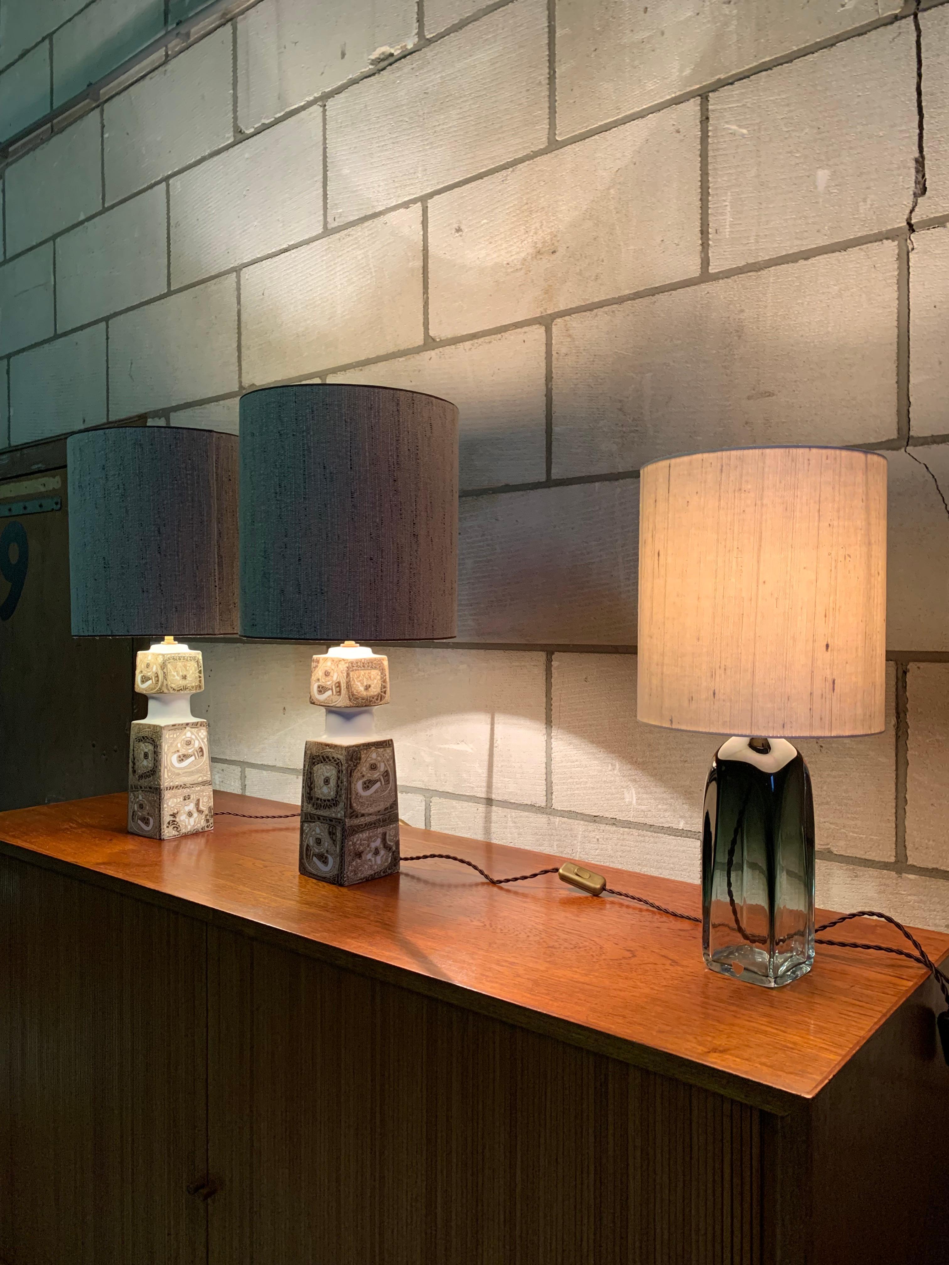 Green 'Underfång' Table Lamp by Carl Fagerlund for Orrefors Sweden, 1970 3