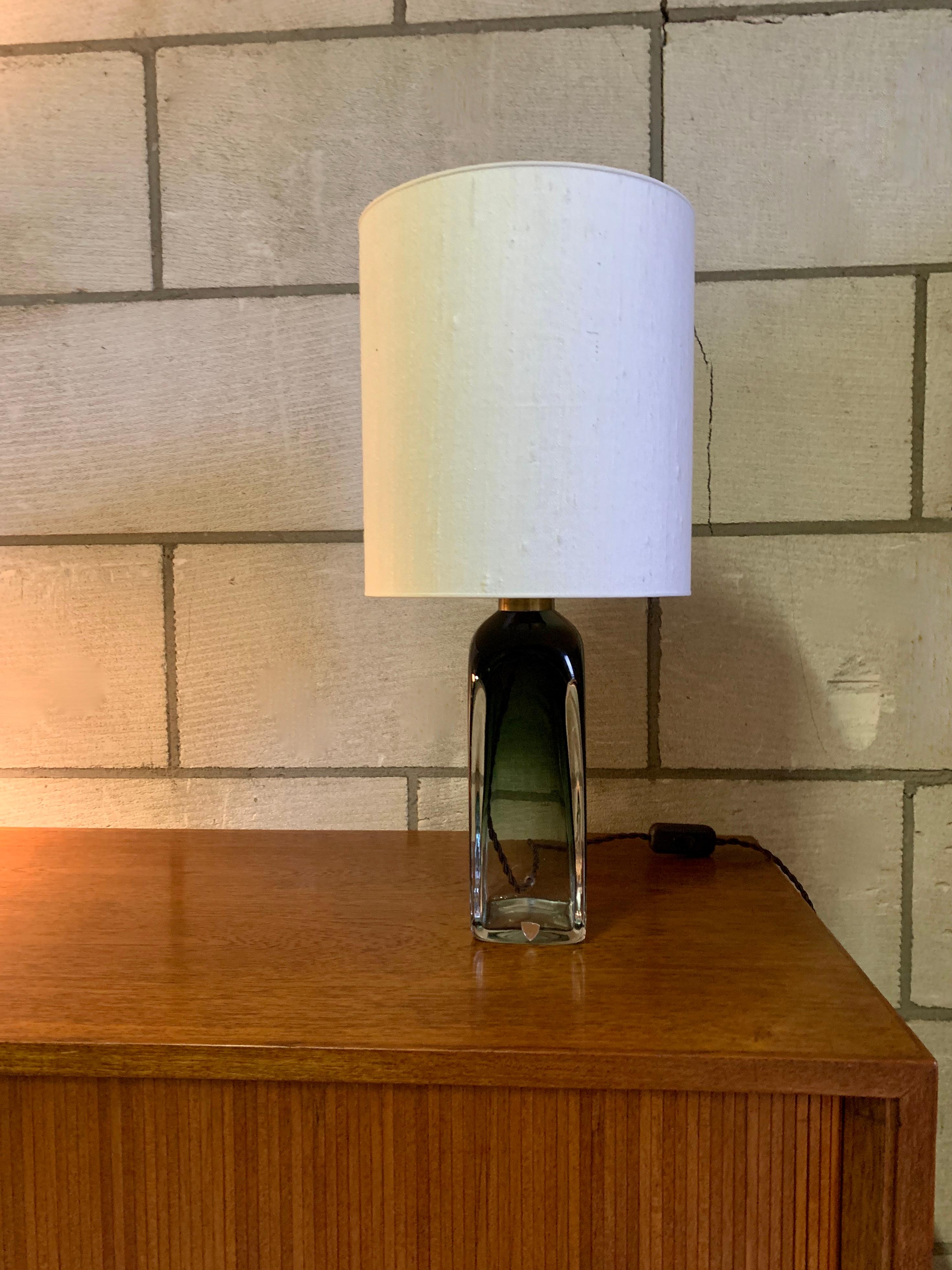 Green 'Underfång' Table Lamp by Carl Fagerlund for Orrefors Sweden, 1970 4