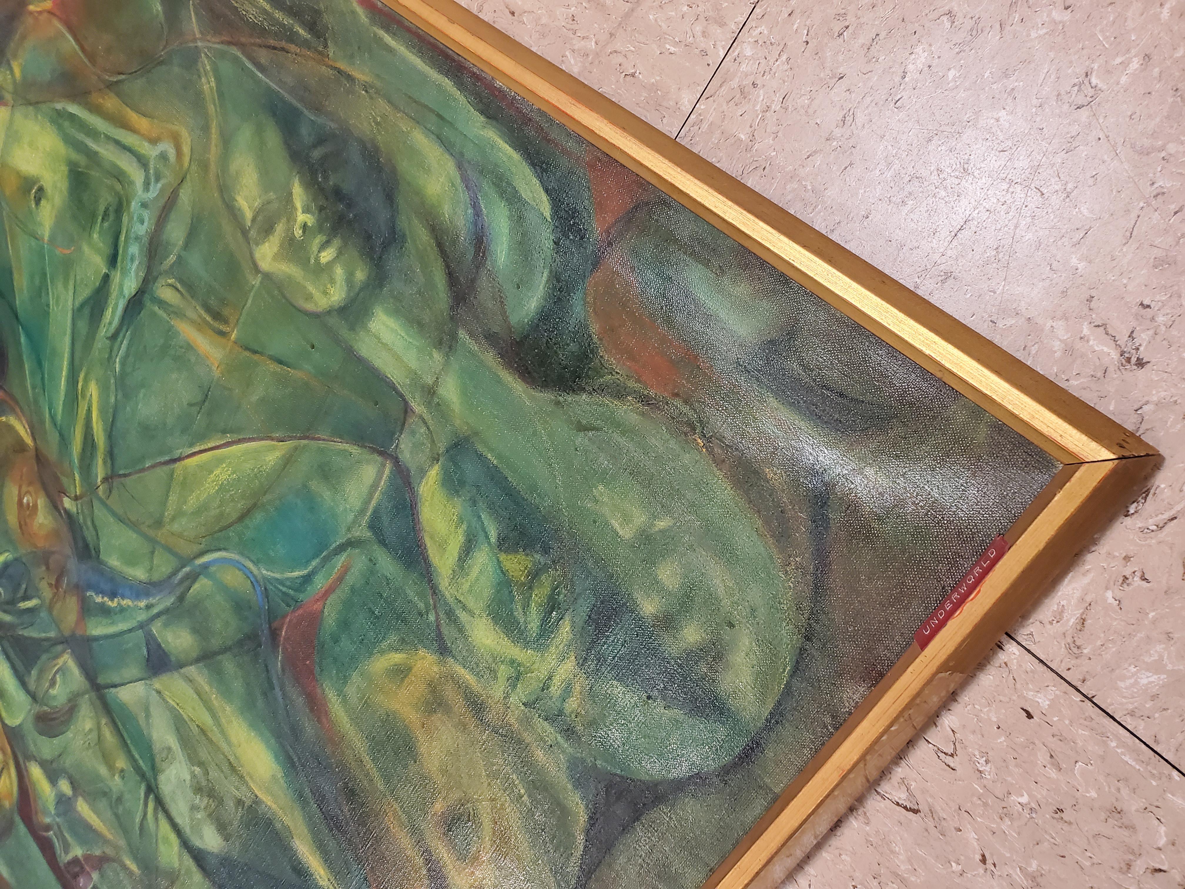 Acrilico Greene & Greene, pittura acrilica su tela, donne nude in vendita