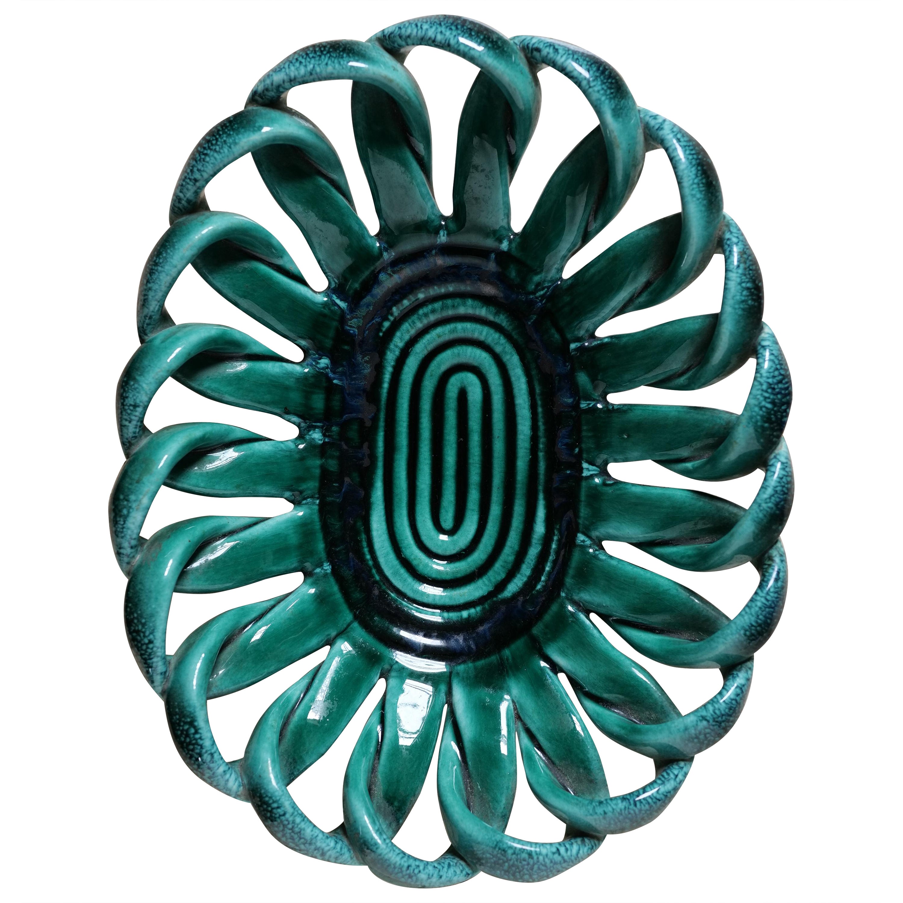 Green Vallauris Bowl Designed by Jerome Massier For Sale