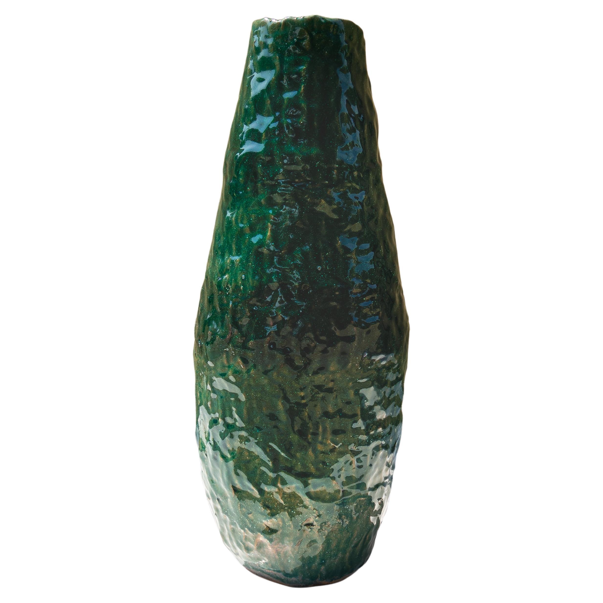Grüne Vase von Daniele Giannetti im Angebot