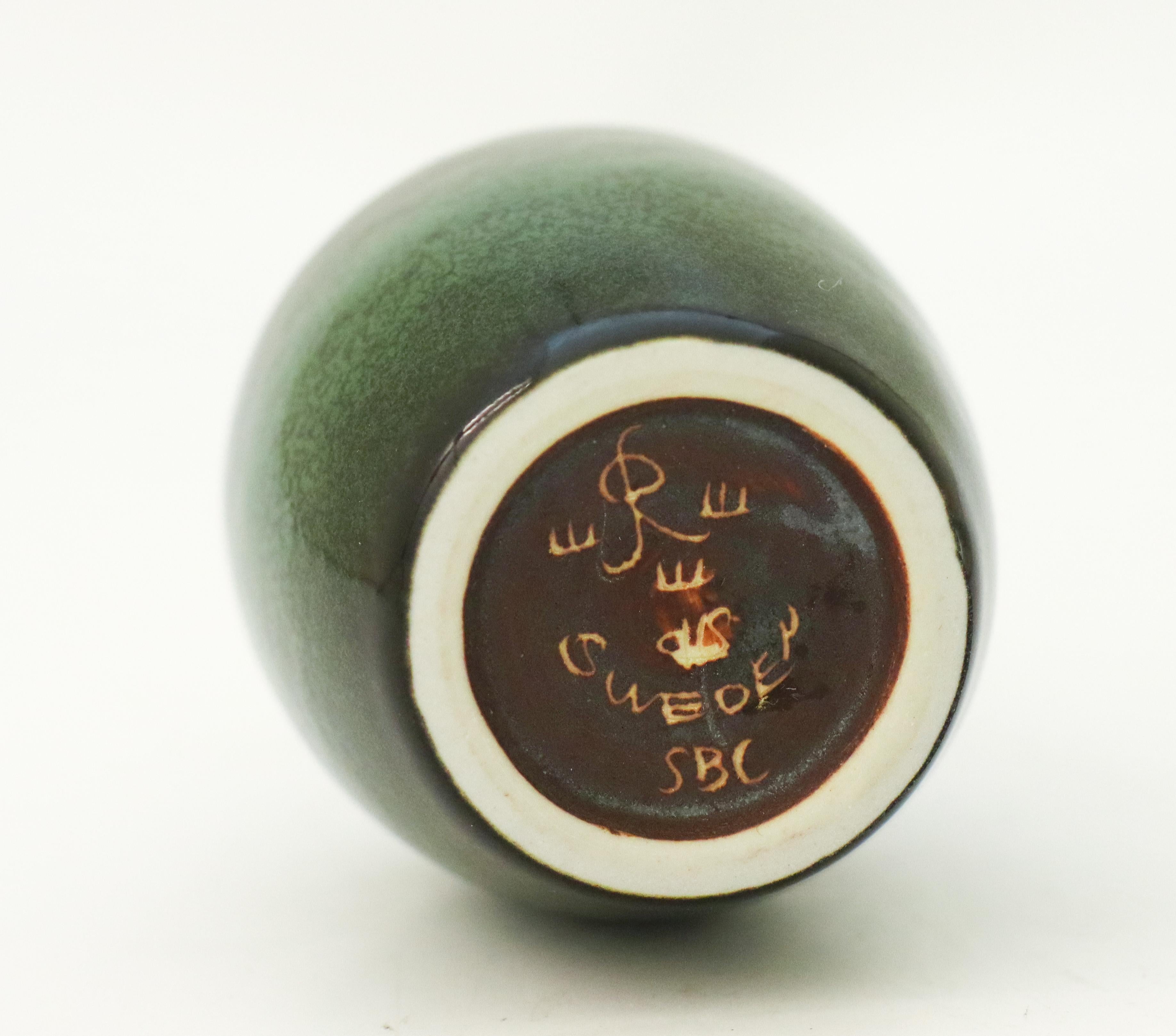 Vaso verde - Carl-Harry Stålhane - Rörstrand - Metà del 20° secolo moderno In condizioni ottime in vendita a Stockholm, SE