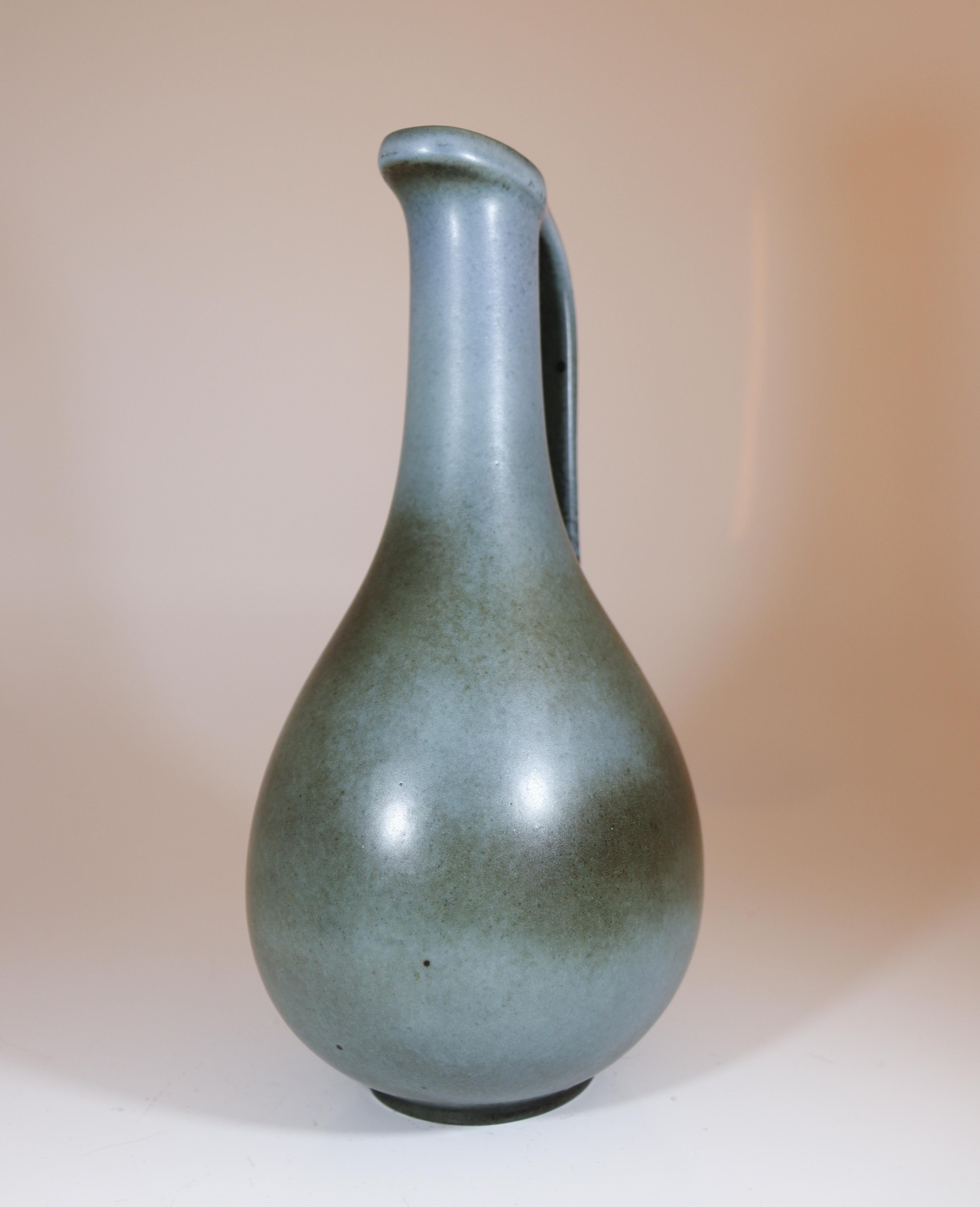 Vaso verde Gunnar Nylund Rörstrand  - Splendido smalto - Medioevo Moderno In condizioni ottime in vendita a Stockholm, SE