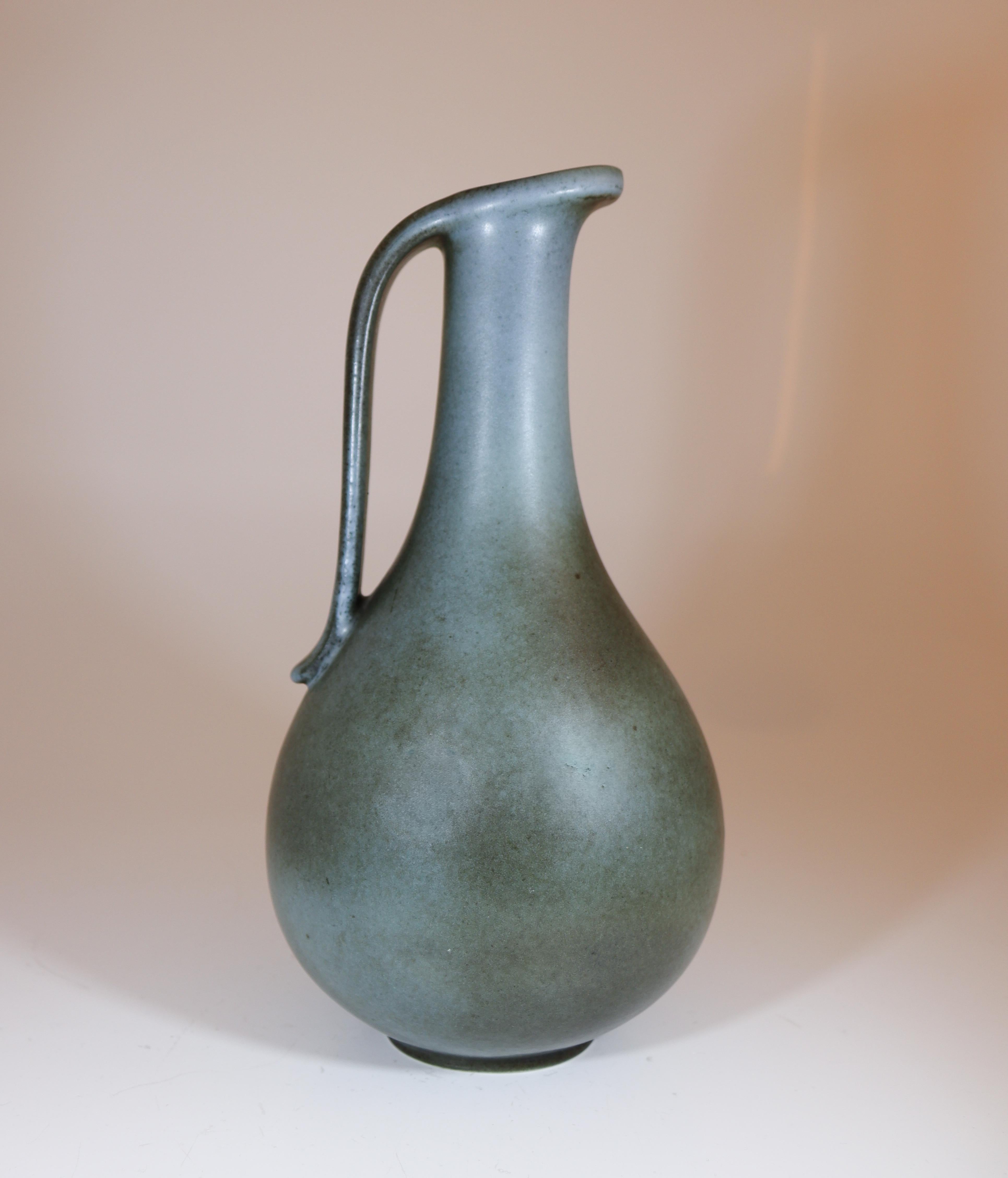 XX secolo Vaso verde Gunnar Nylund Rörstrand  - Splendido smalto - Medioevo Moderno in vendita