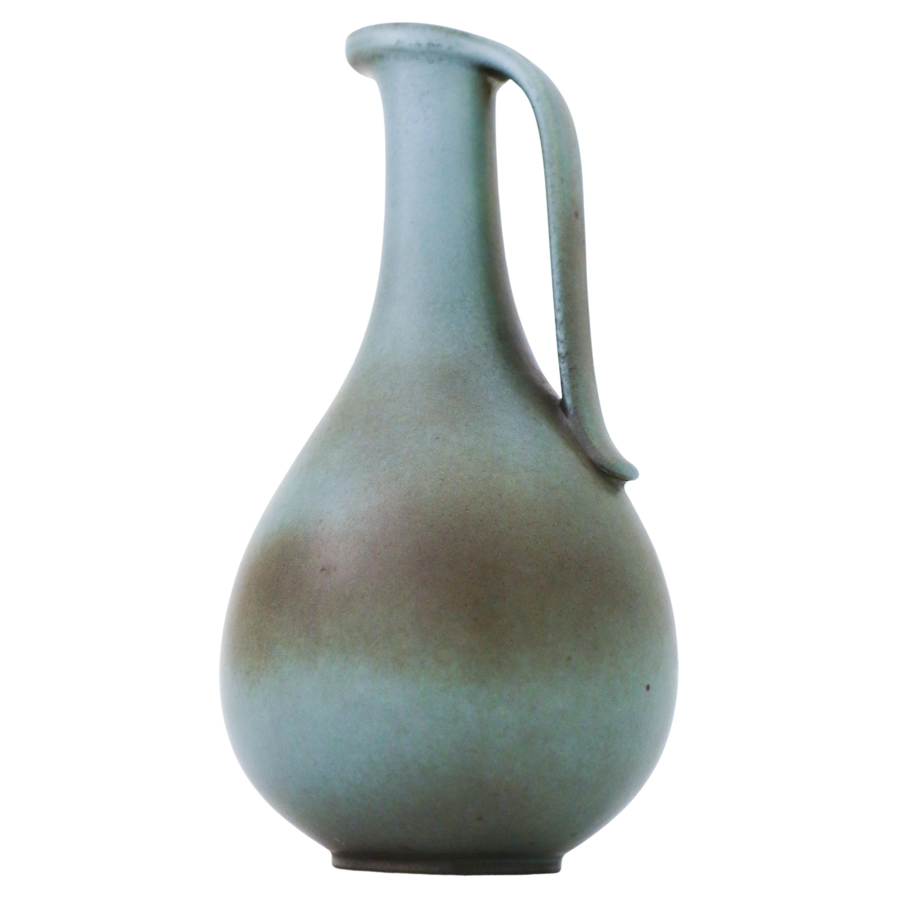 Green Vase Gunnar Nylund Rörstrand  - Beautiful Glaze - Midcentury Modern For Sale