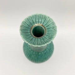 Grüne Vase mit Rillen von Wilhelm Kåge