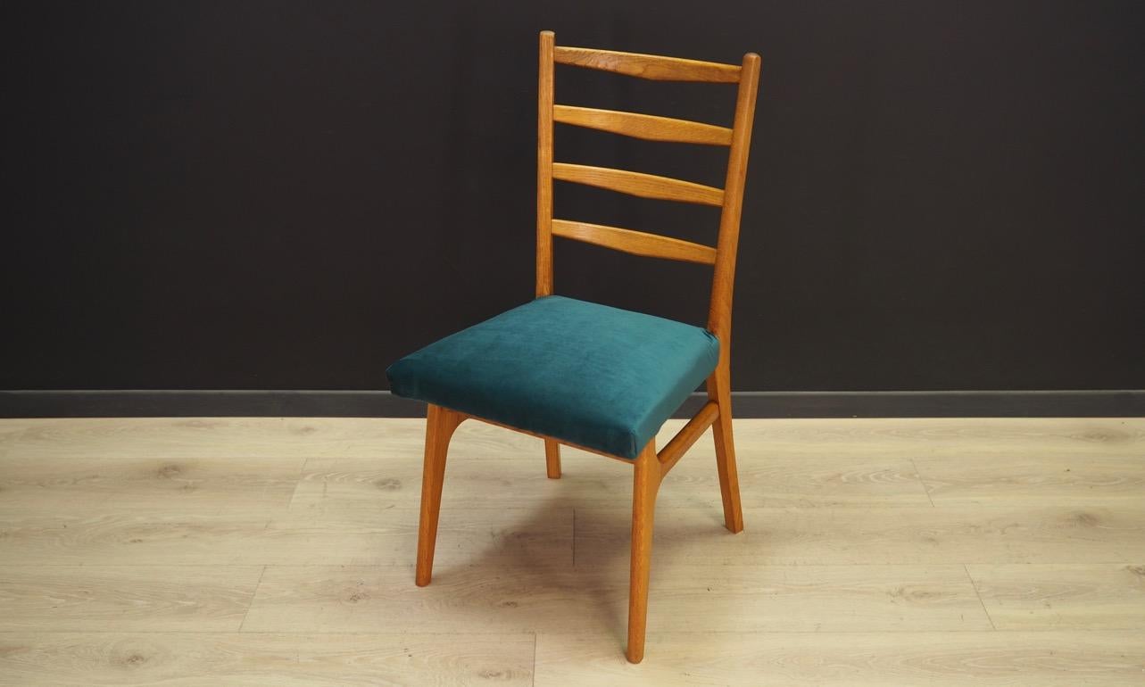 Green Velour Chairs Vintage, 1960s Danish Design In Good Condition In Szczecin, Zachodniopomorskie