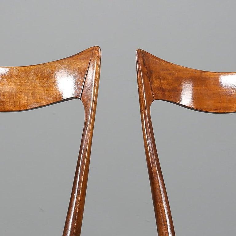 Européen Greene & Greene 6 chaises de salle à manger sculpturales, circa 1920s- vendu comme un ensemble de 6 en vente