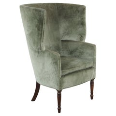 Green Velvet Armchair in the style of Gio Ponti, 1960s