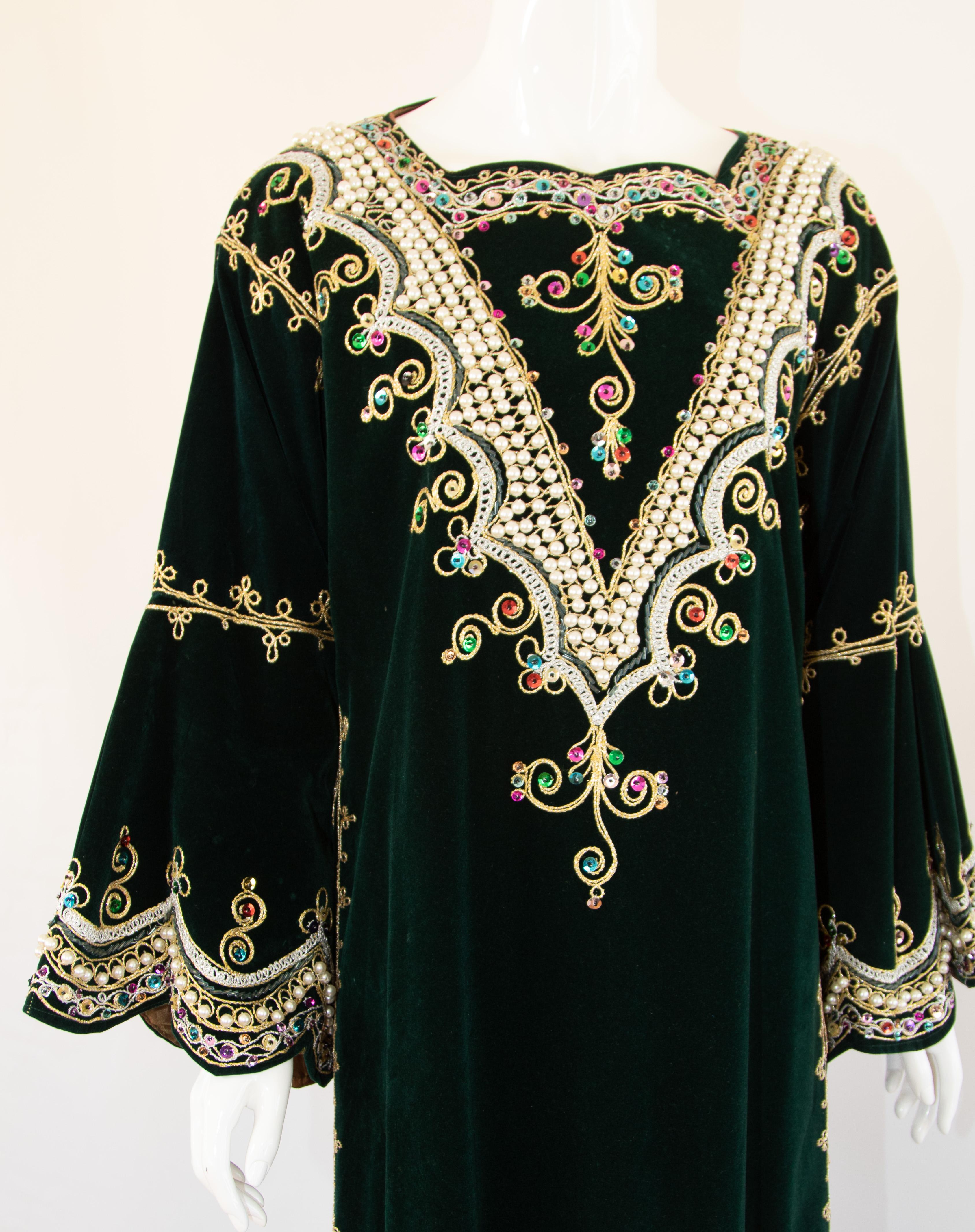 velvet kaftan dress