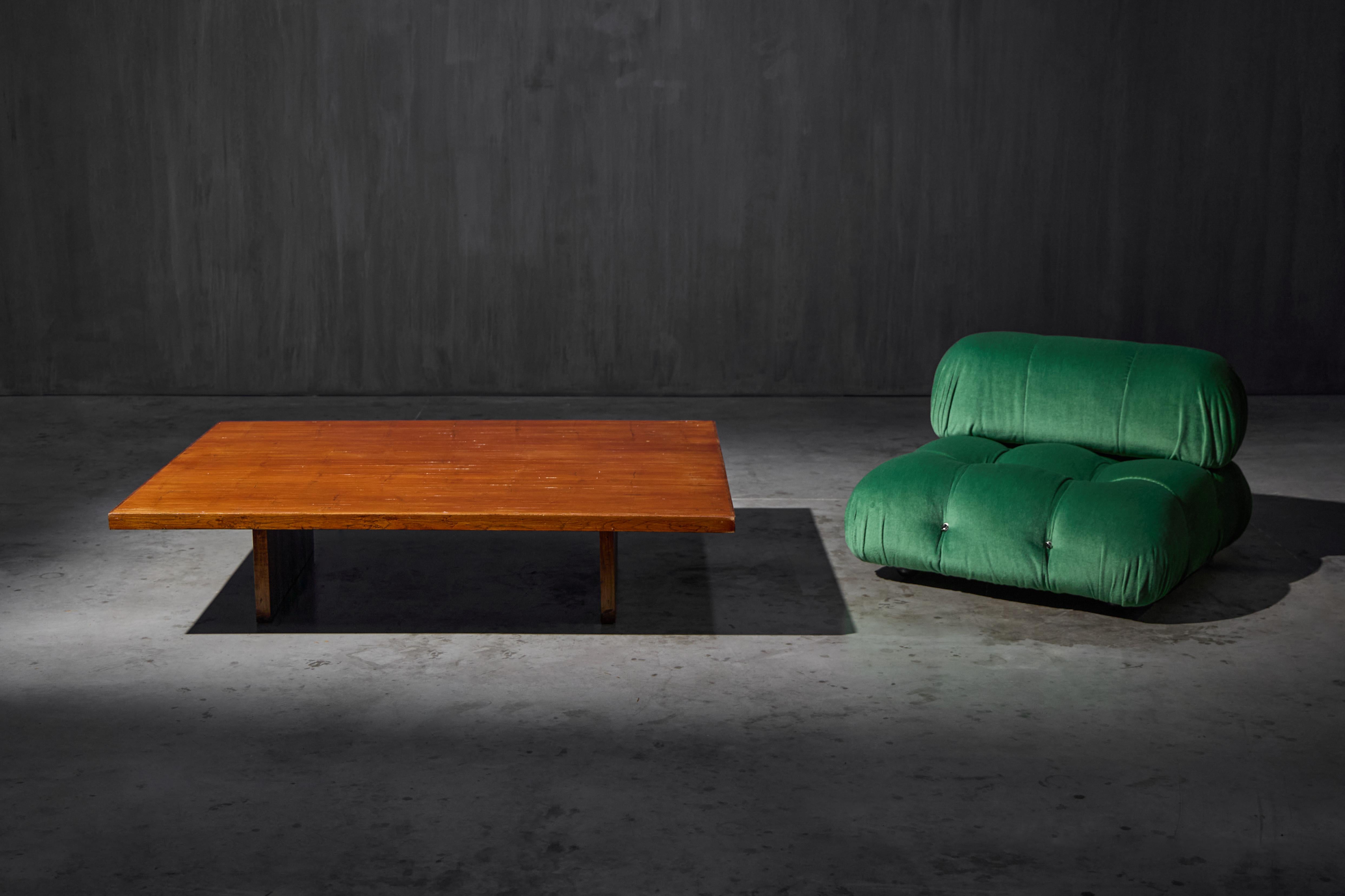 Green Velvet Camaleonda Lounge Chairs by Mario Bellini for B&B Italia, 1970s For Sale 6