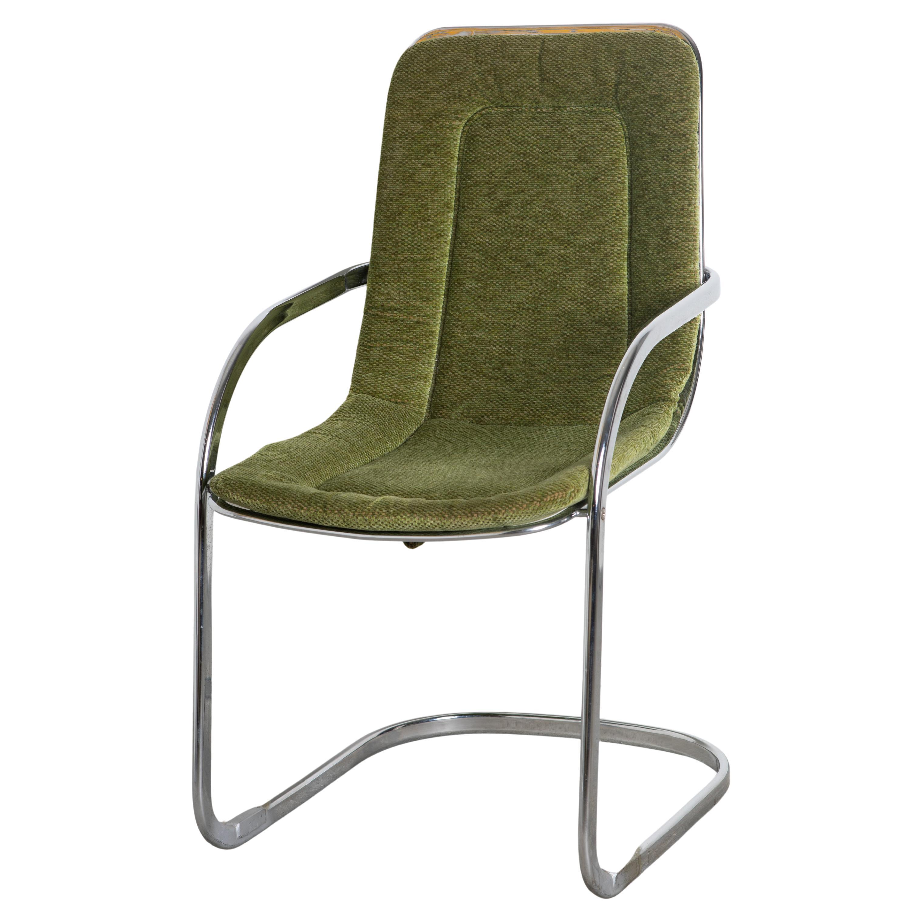 Green Velvet Chairs Attributed to Willy Rizzo