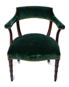 Green Velvet Chippendale Chairs