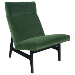 Green Velvet Jens Risom Slipper Chair