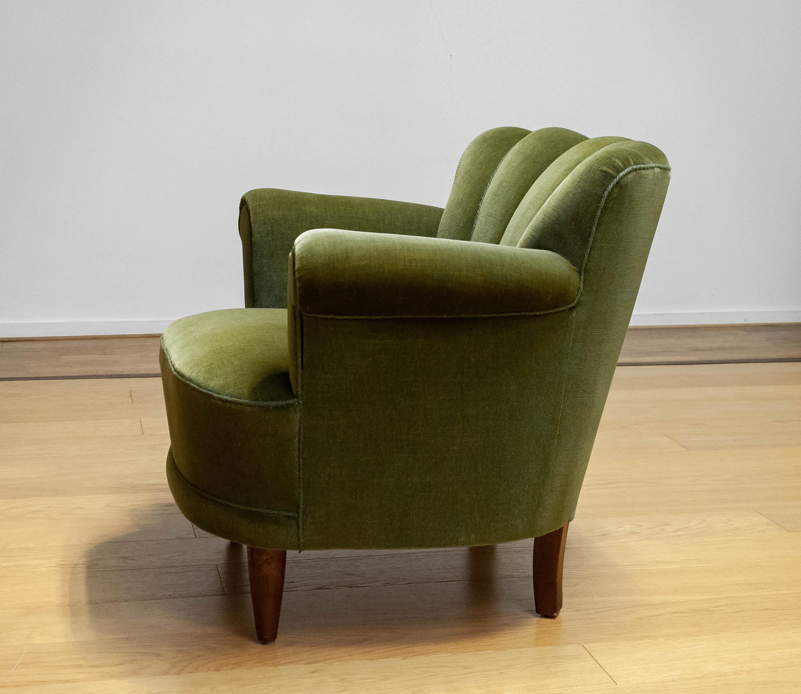 Fauteuil de salon/fauteuil attribué à Carl-Johan Boman Finlande 1940 Bon état - En vente à Silvolde, Gelderland