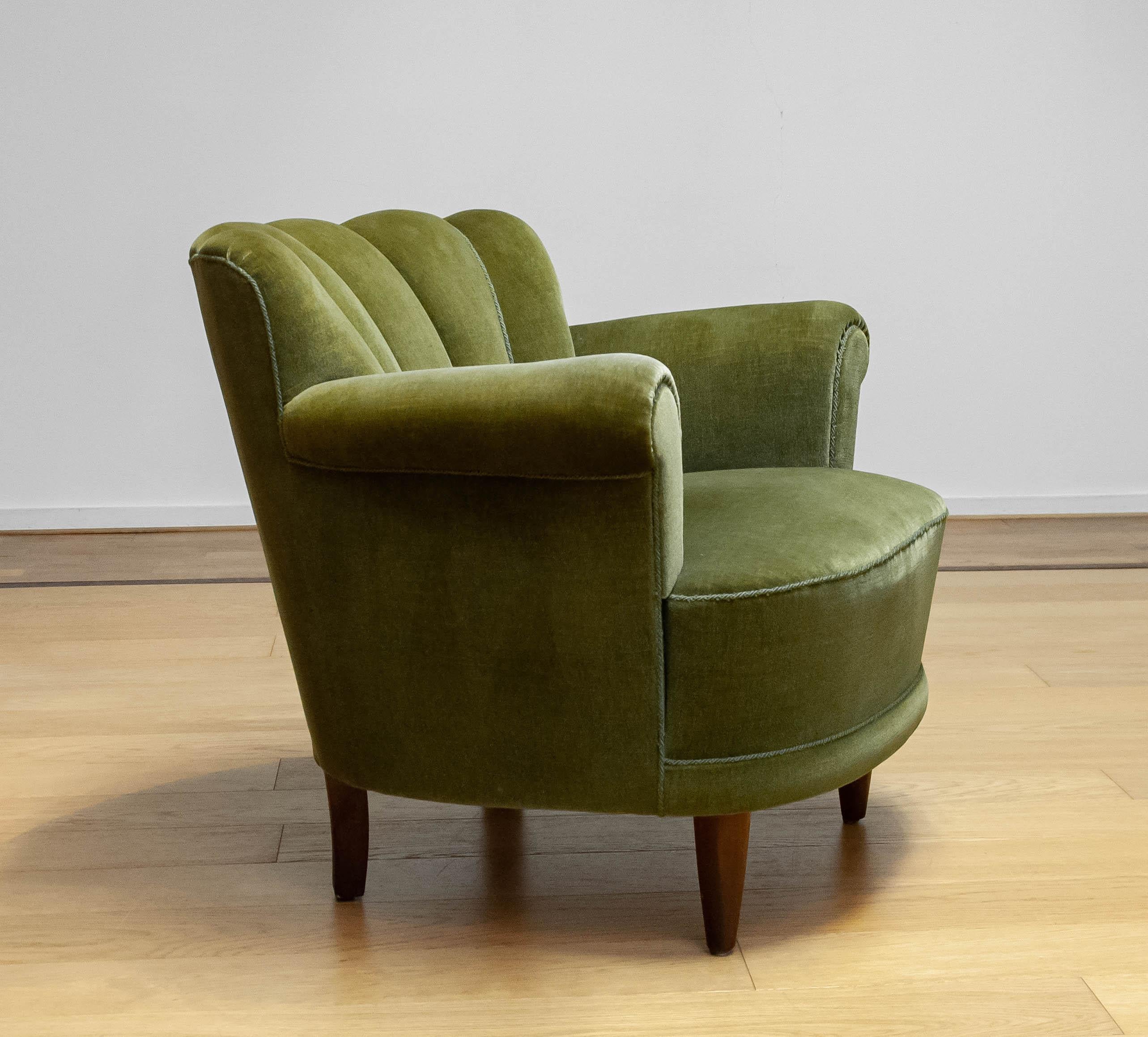 Milieu du XXe siècle Fauteuil de salon/fauteuil attribué à Carl-Johan Boman Finlande 1940 en vente