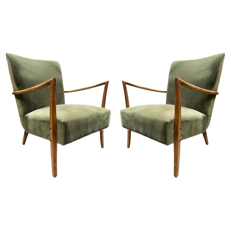 Chaise d'appoint en velours Greene & Greene