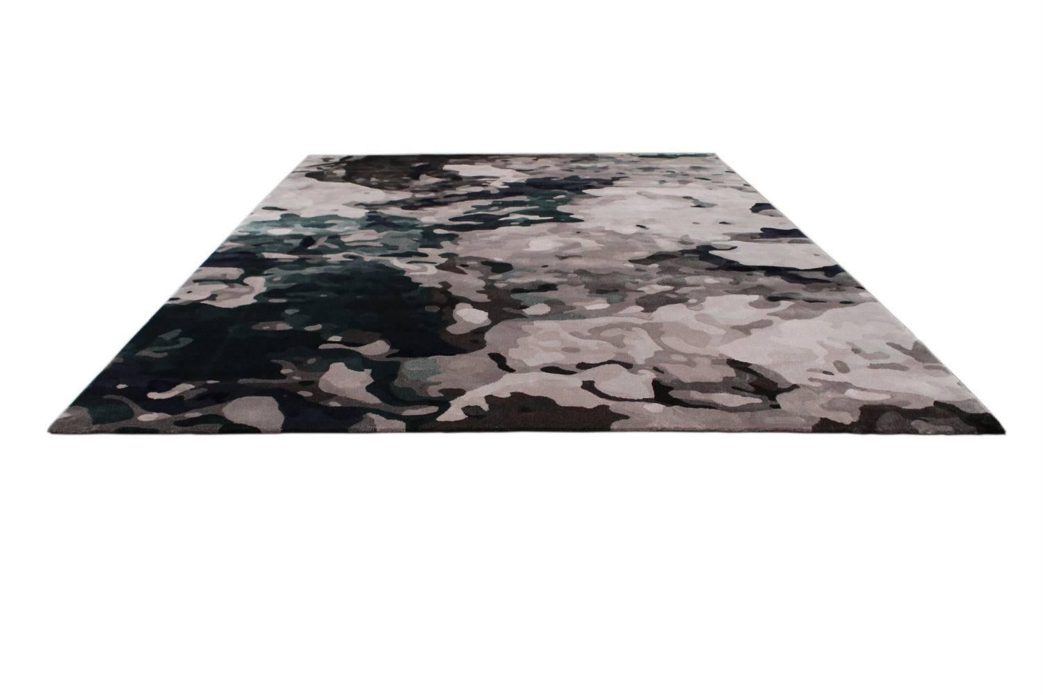 Fortuny Green Velvet rug created by Cristina Jorge de Carvalho from the Fortuny Collection. A collection Inspired on the historical walls of Venezian Fortuny Palazzo, capturing the color deterioration over time.
Handmade in Portugal by the most
