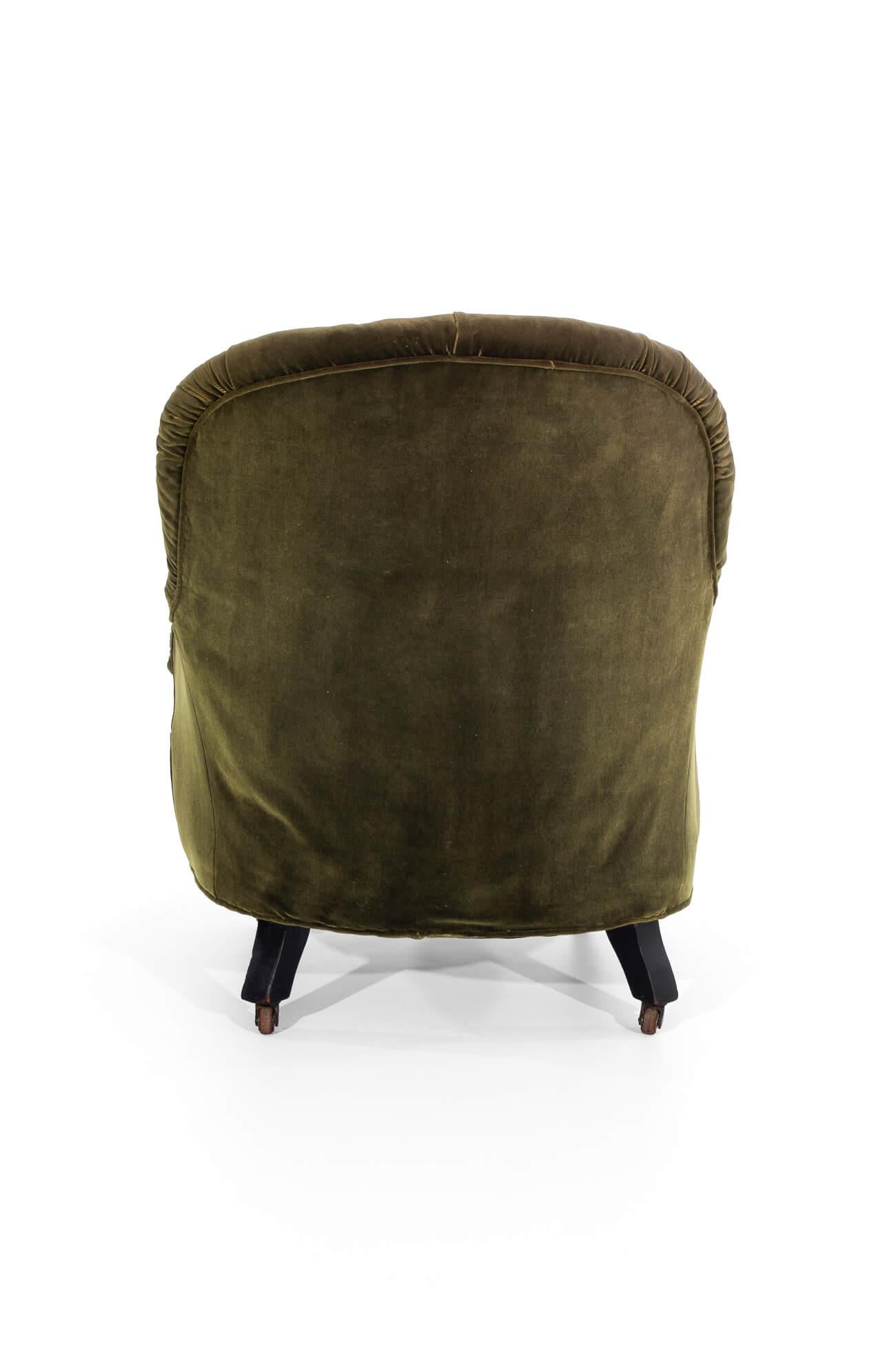 Upholstery Green Velvet Salon Chair