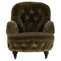 Green Velvet Salon Chair