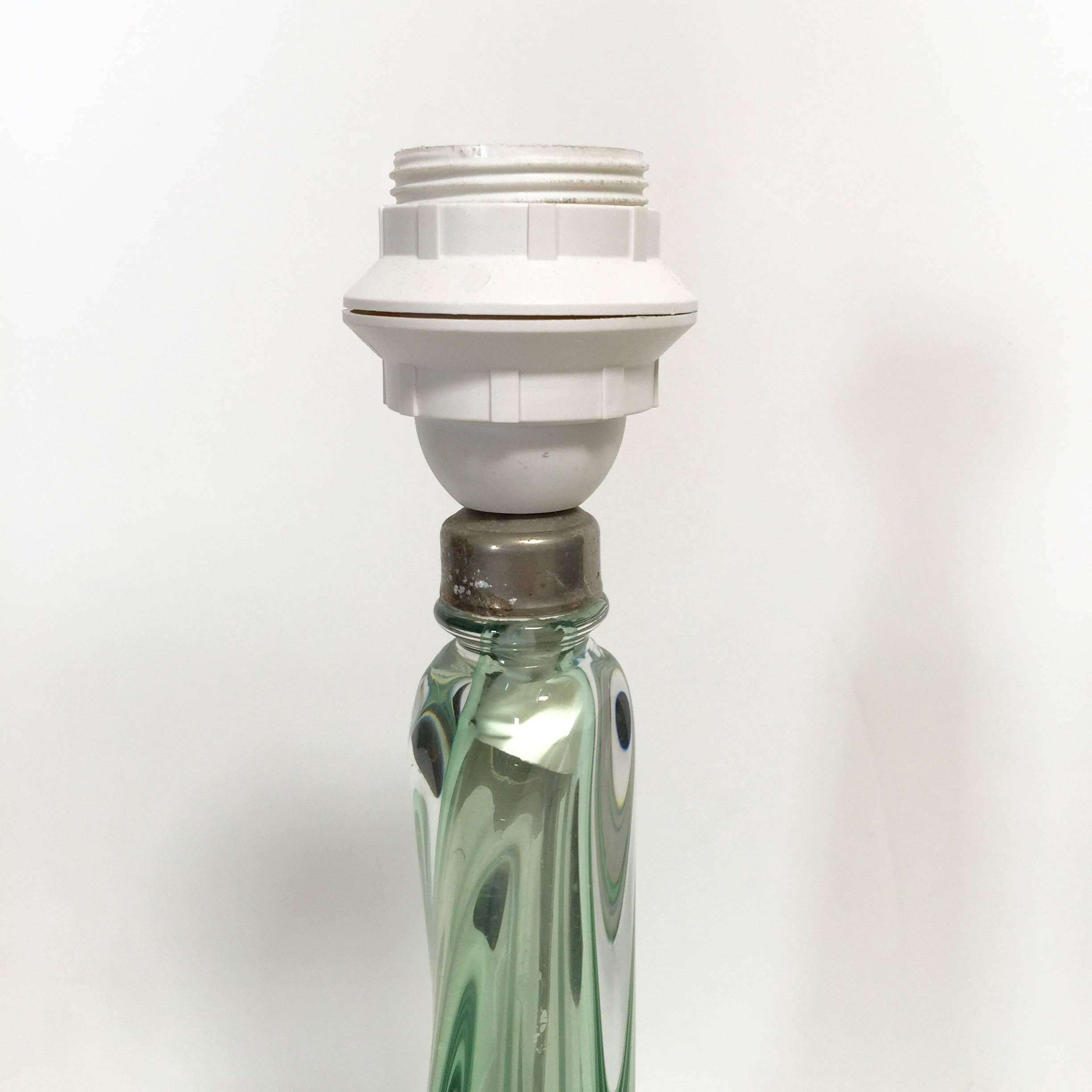 Mid-Century Modern Green Venetian Lamp