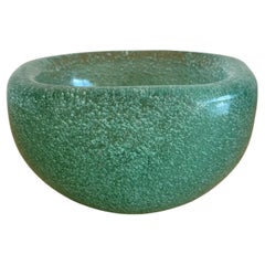 Green Venini & C., Murano Sommero a Bollicine Bowl by Carlo Scarpa c.1930s