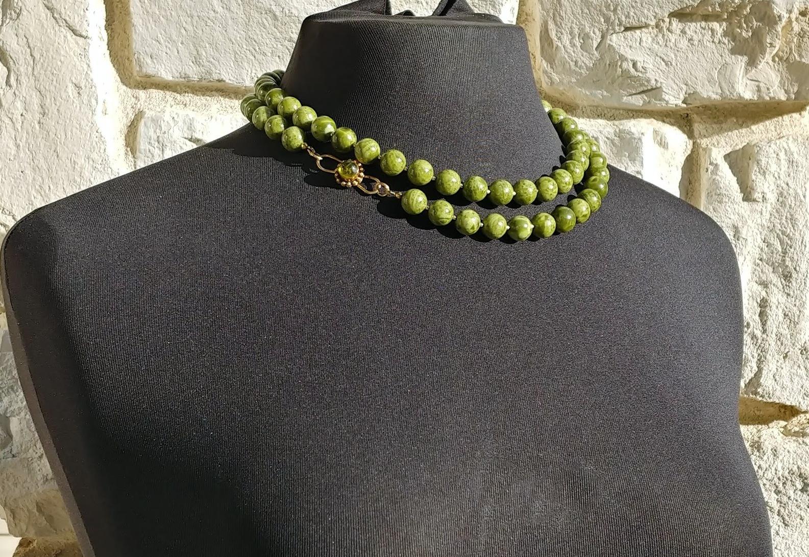 Women's Green Vesuvianite Necklace