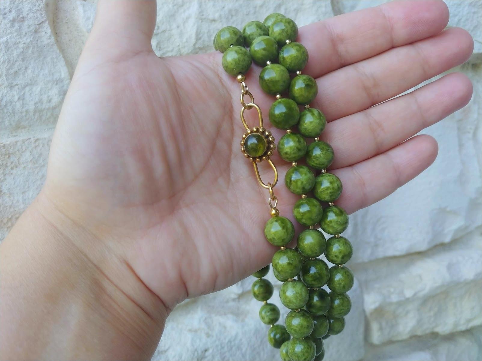 Green Vesuvianite Necklace 1