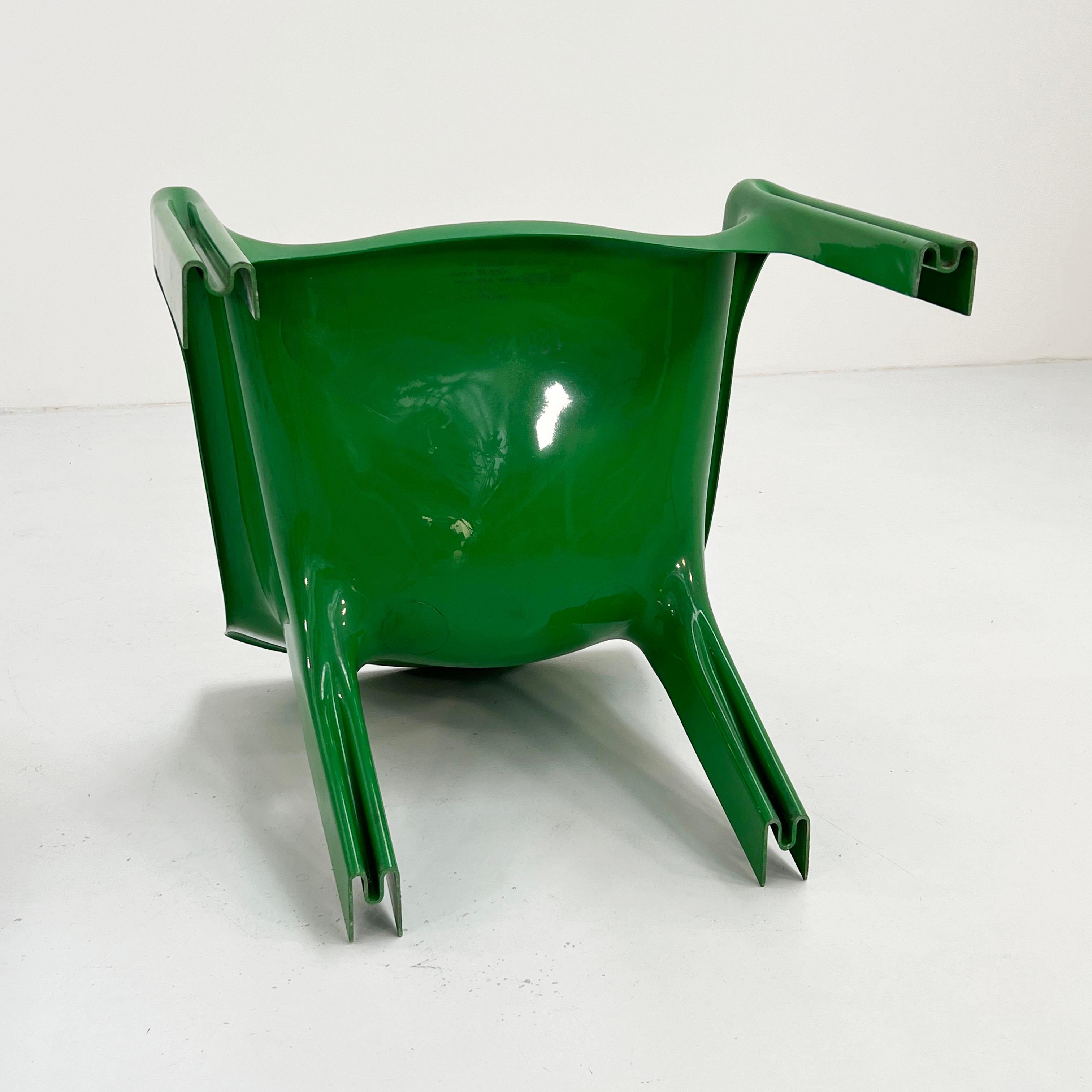 Green Vicario Lounge Chair by Vico Magistretti for Artemide, 1970s 3