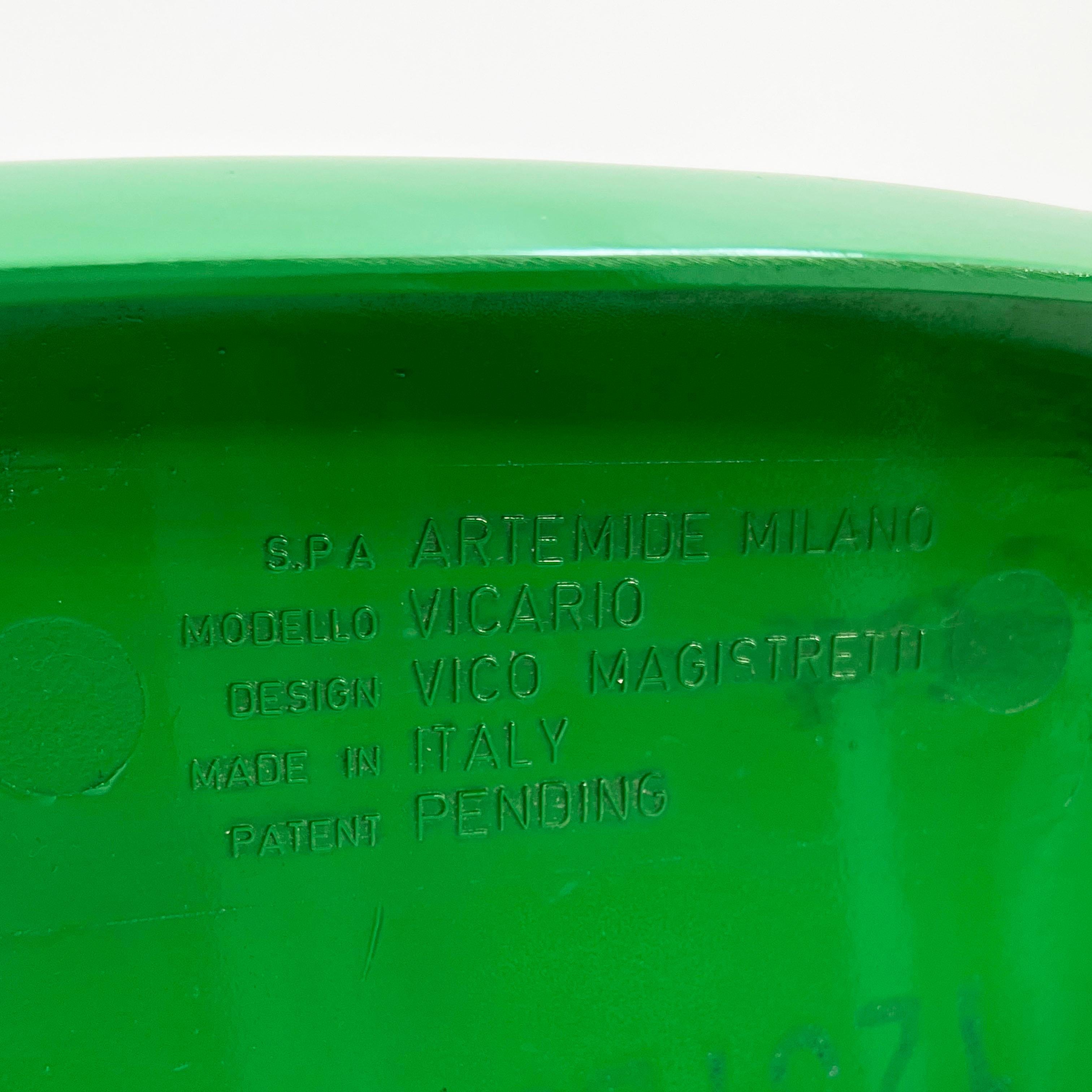 Green Vicario Lounge Chair by Vico Magistretti for Artemide, 1970s 4