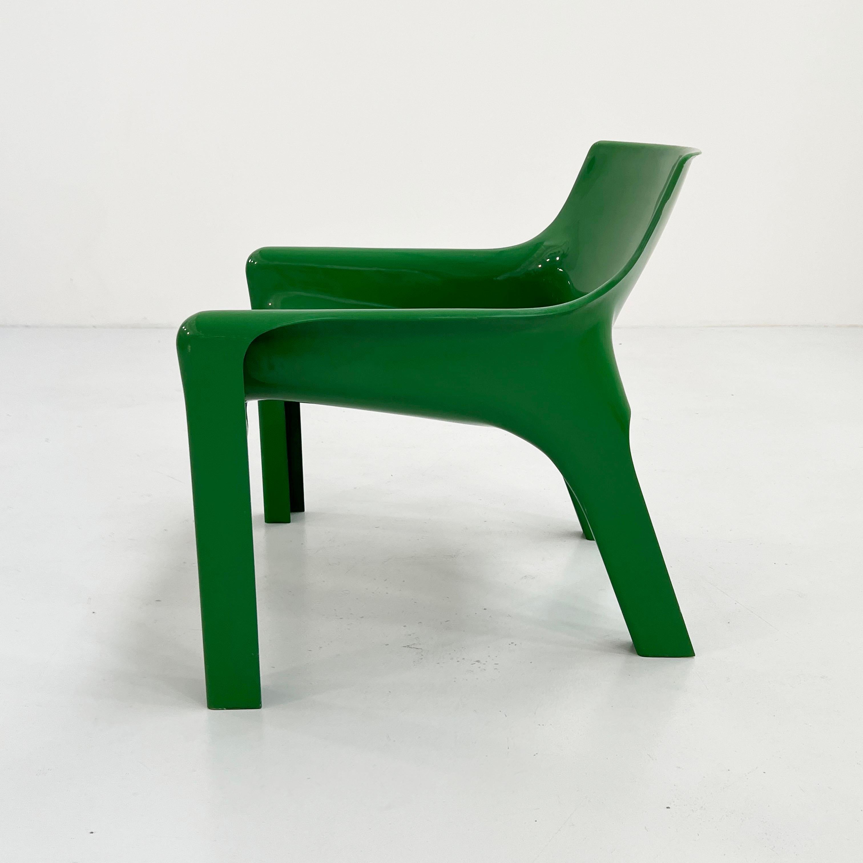 Italian Green Vicario Lounge Chair by Vico Magistretti for Artemide, 1970s