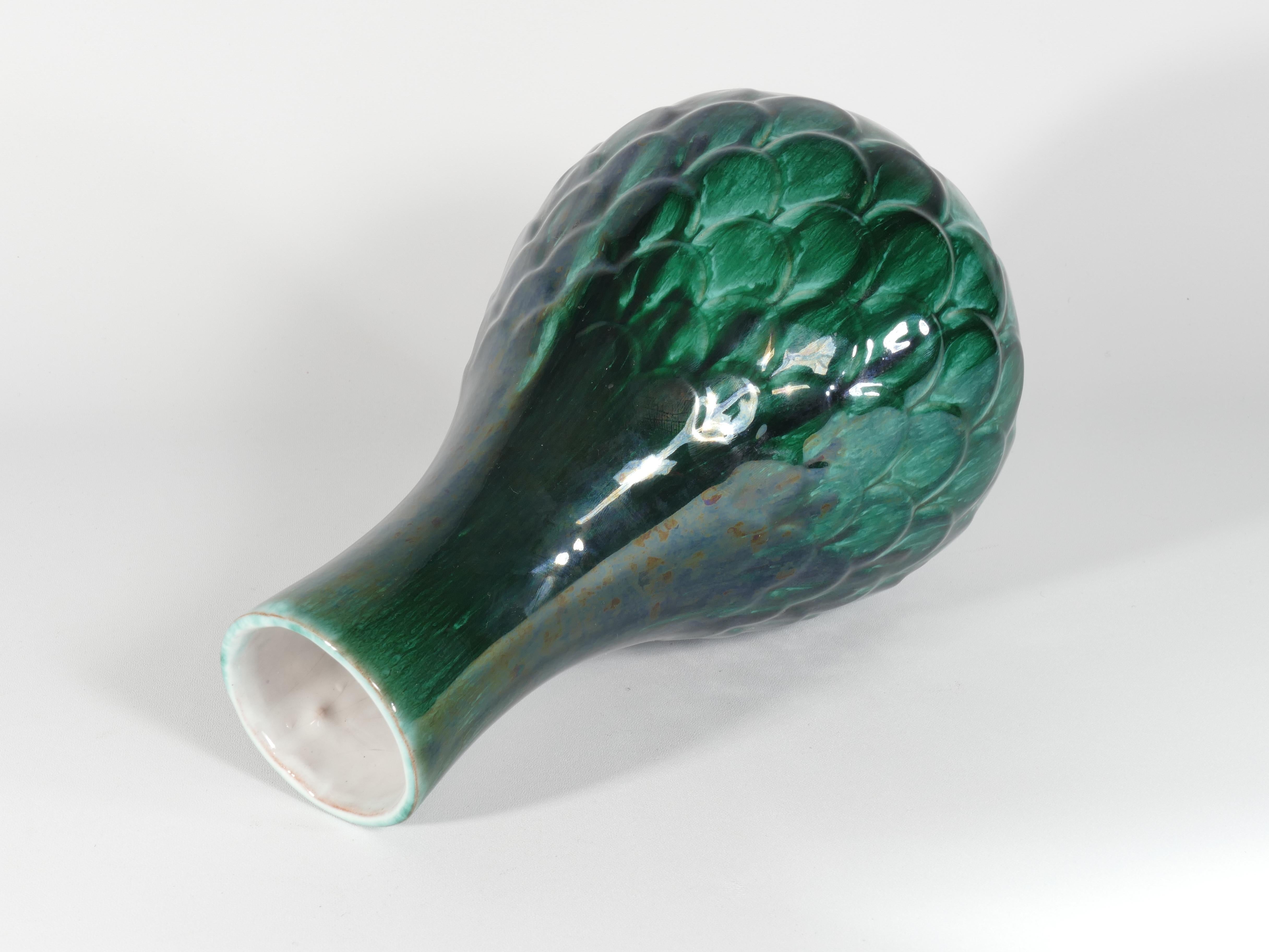 Vase en céramique vert Vicke Lindstrand 