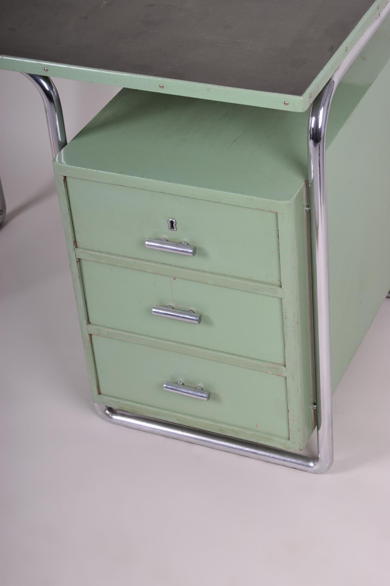 green vintage desk