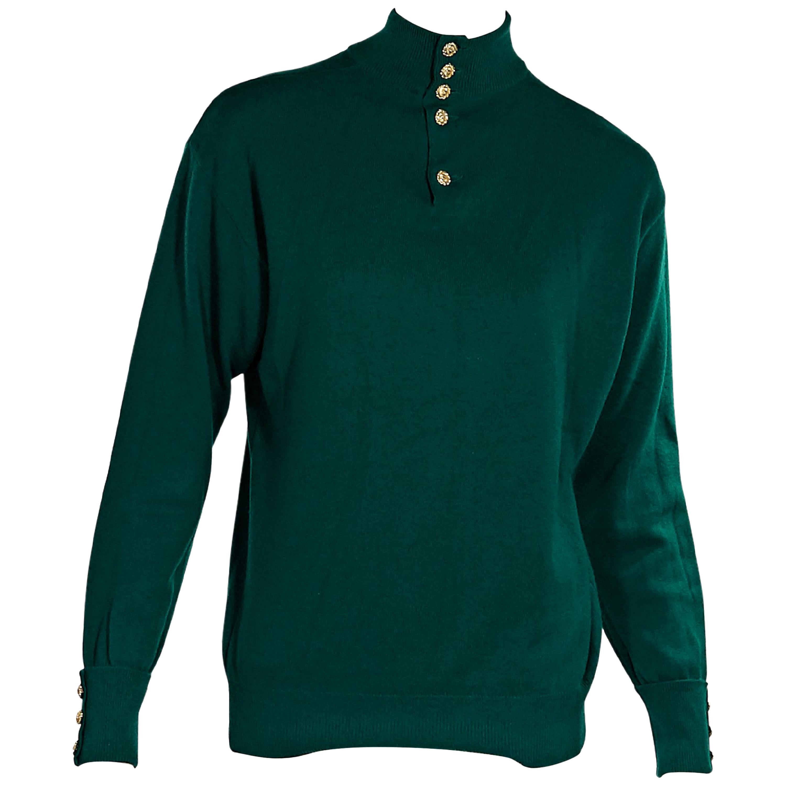 Green Vintage Chanel Cashmere Sweater