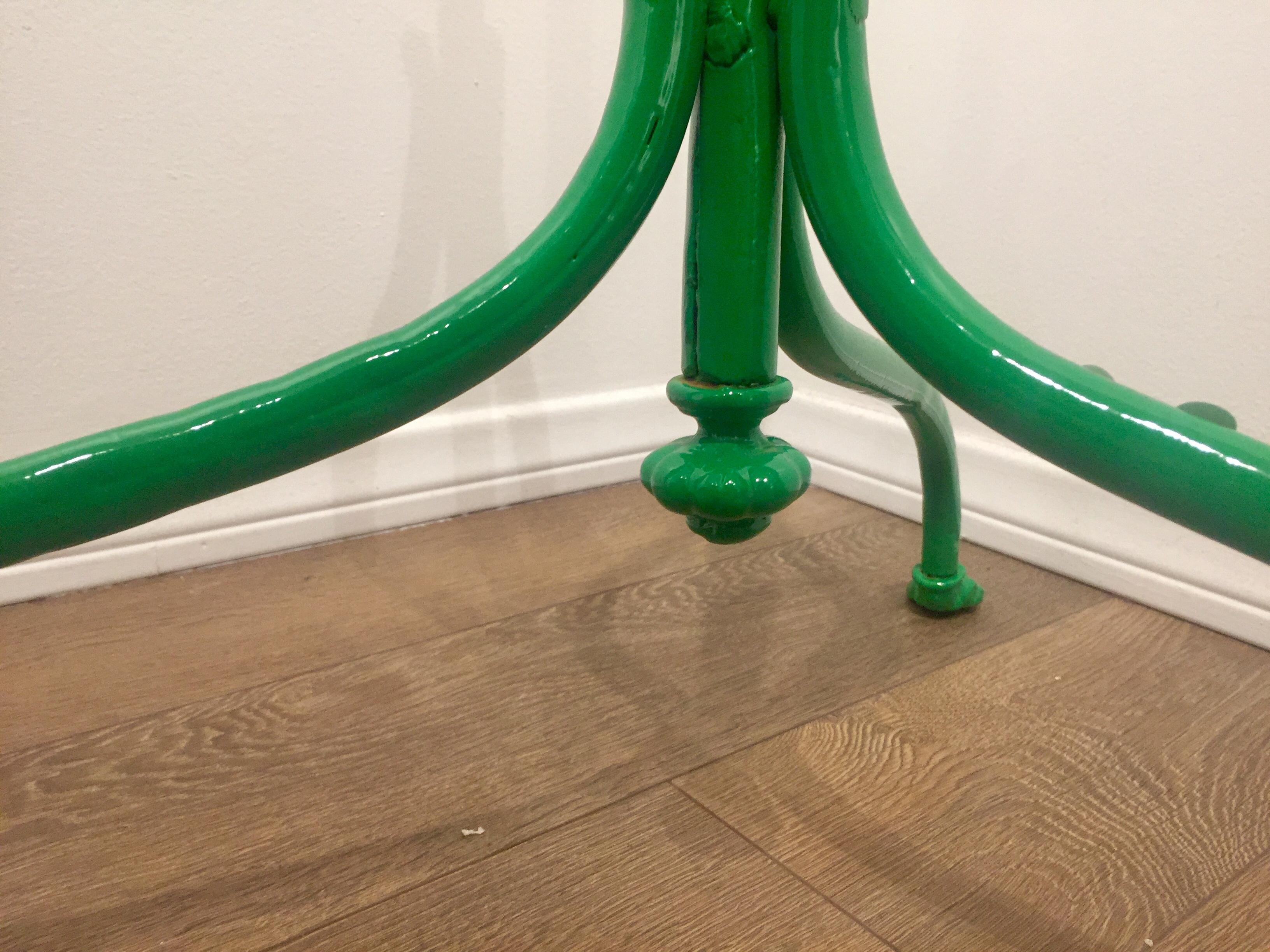 green coat rack