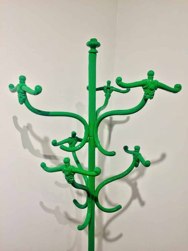 Green Vintage Coat Rack For Sale at 1stDibs