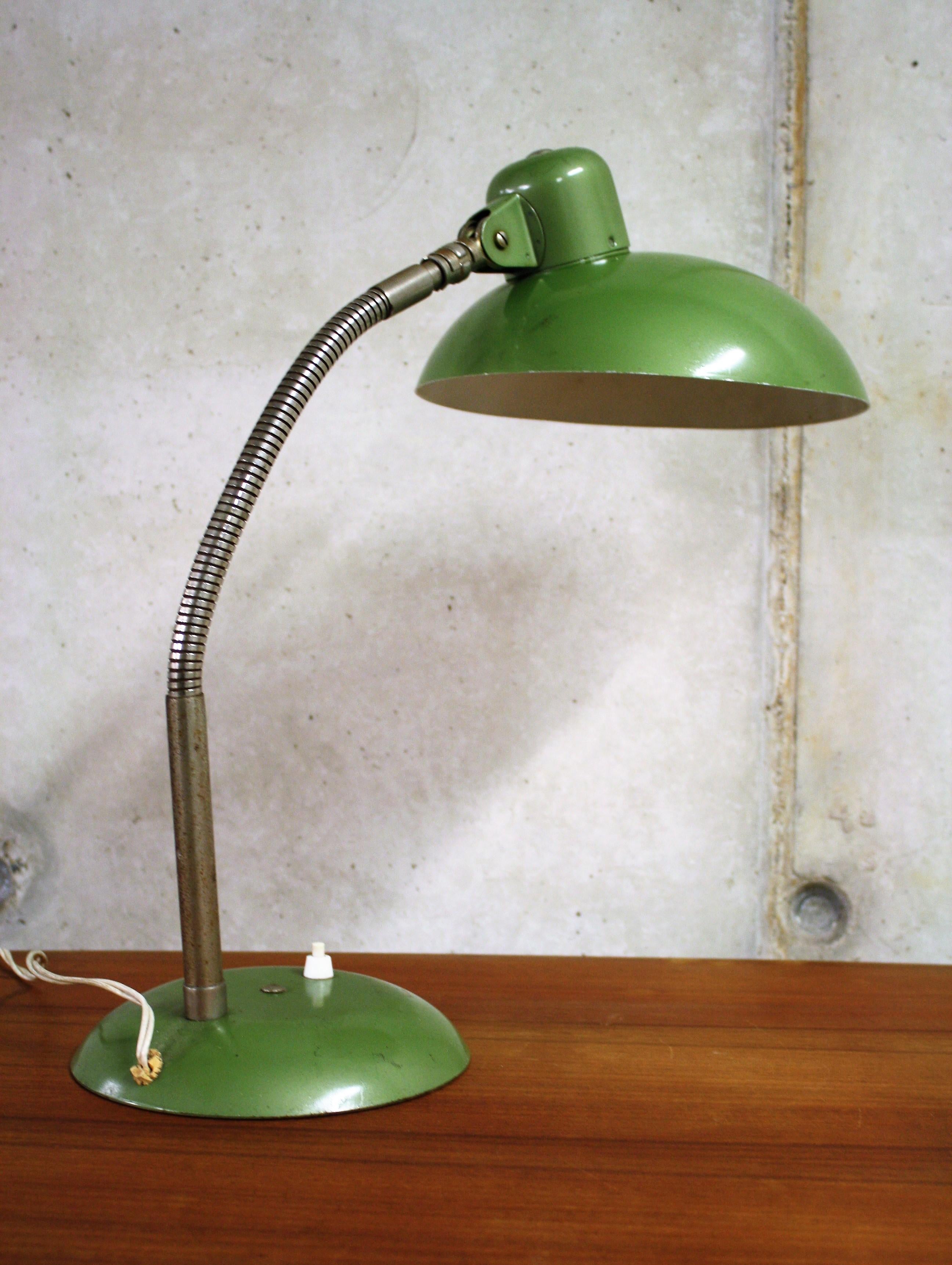 Green Vintage Industrial Bauhaus Desk Lamp by SIS, Germany, 1950s 4