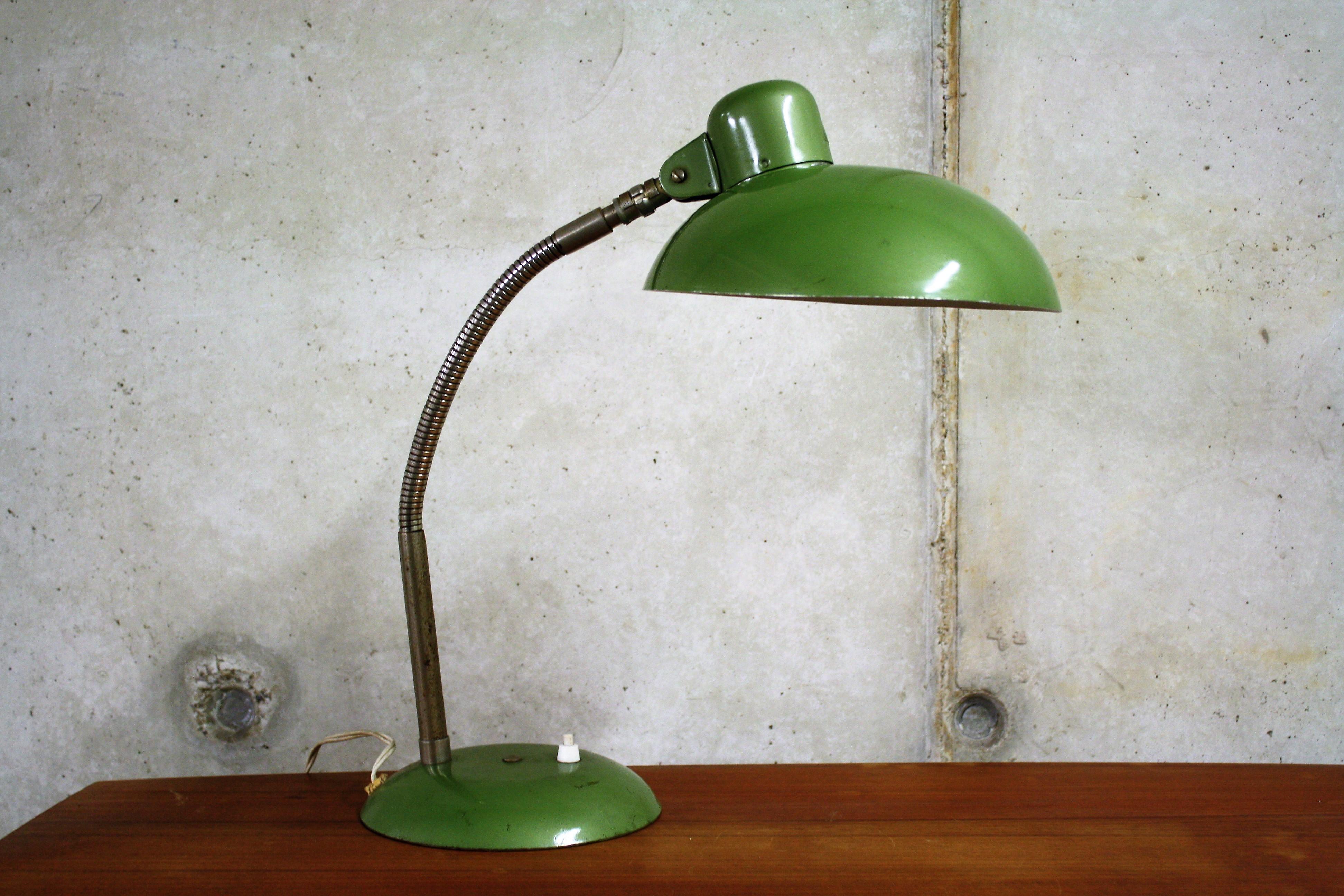Green Vintage Industrial Bauhaus Desk Lamp by SIS, Germany, 1950s 5
