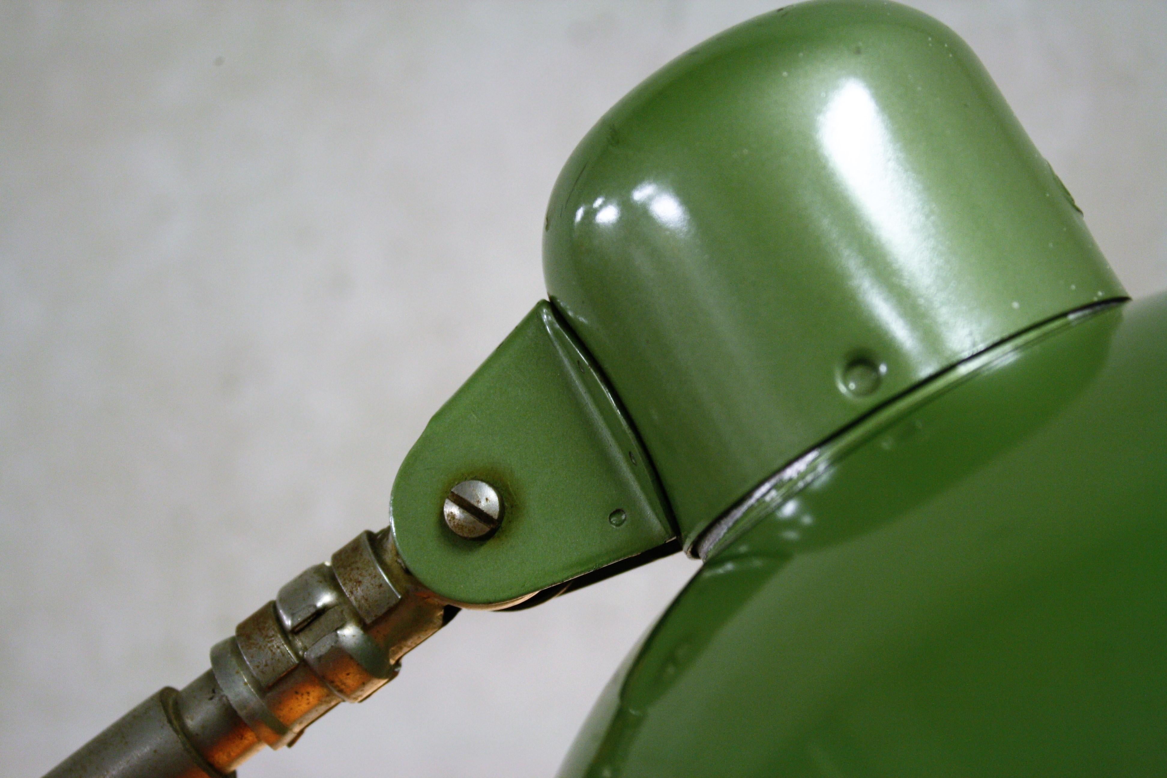 vintage green table lamp