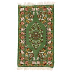 Green Vintage Moroccan Accent Rug, Foyer or Entryway Rug