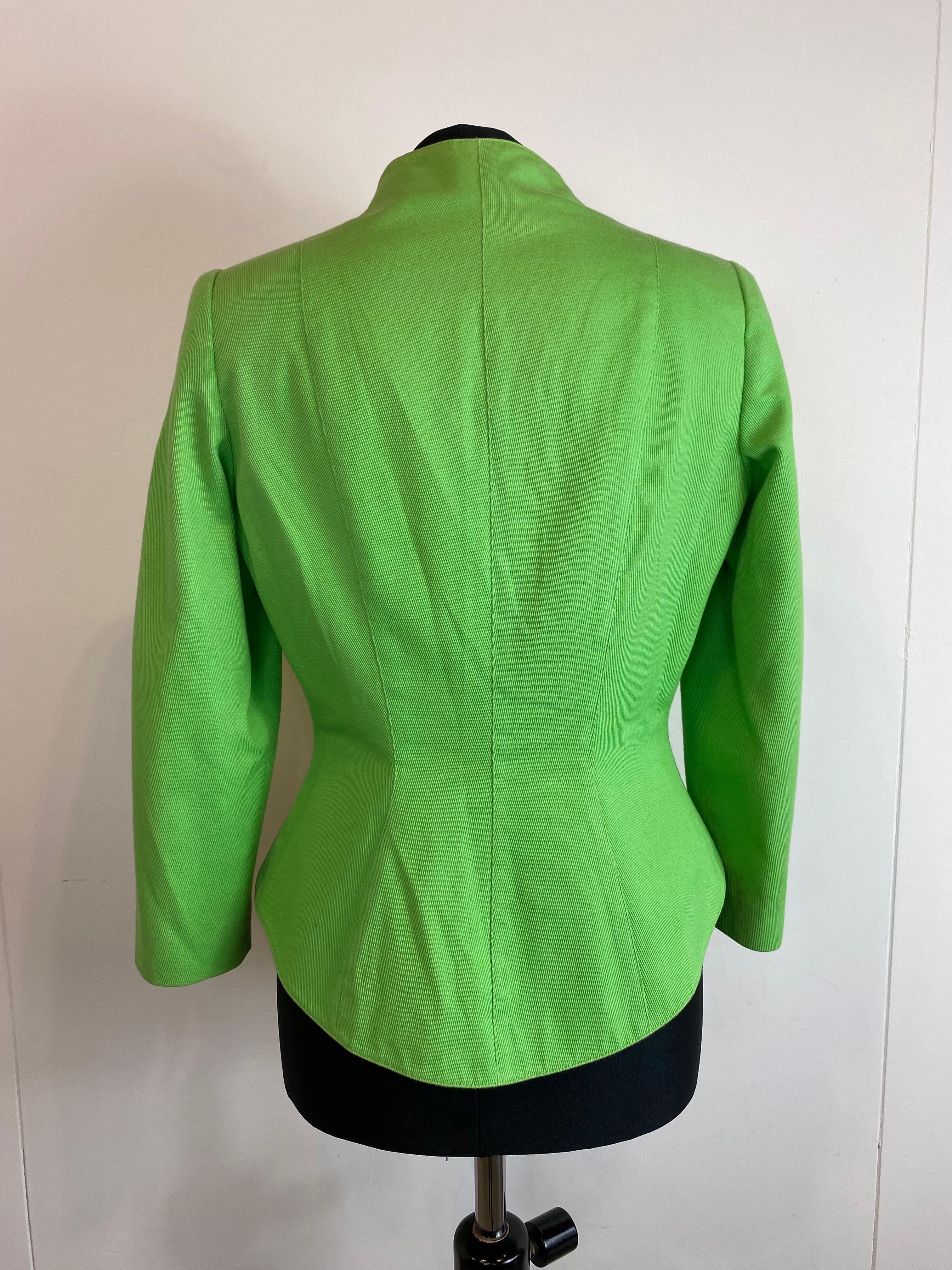 Green vintage Mugler Jacket In Good Condition For Sale In Carnate, IT