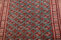 Green Vintage Pak Bukhara Rug, circa 1970