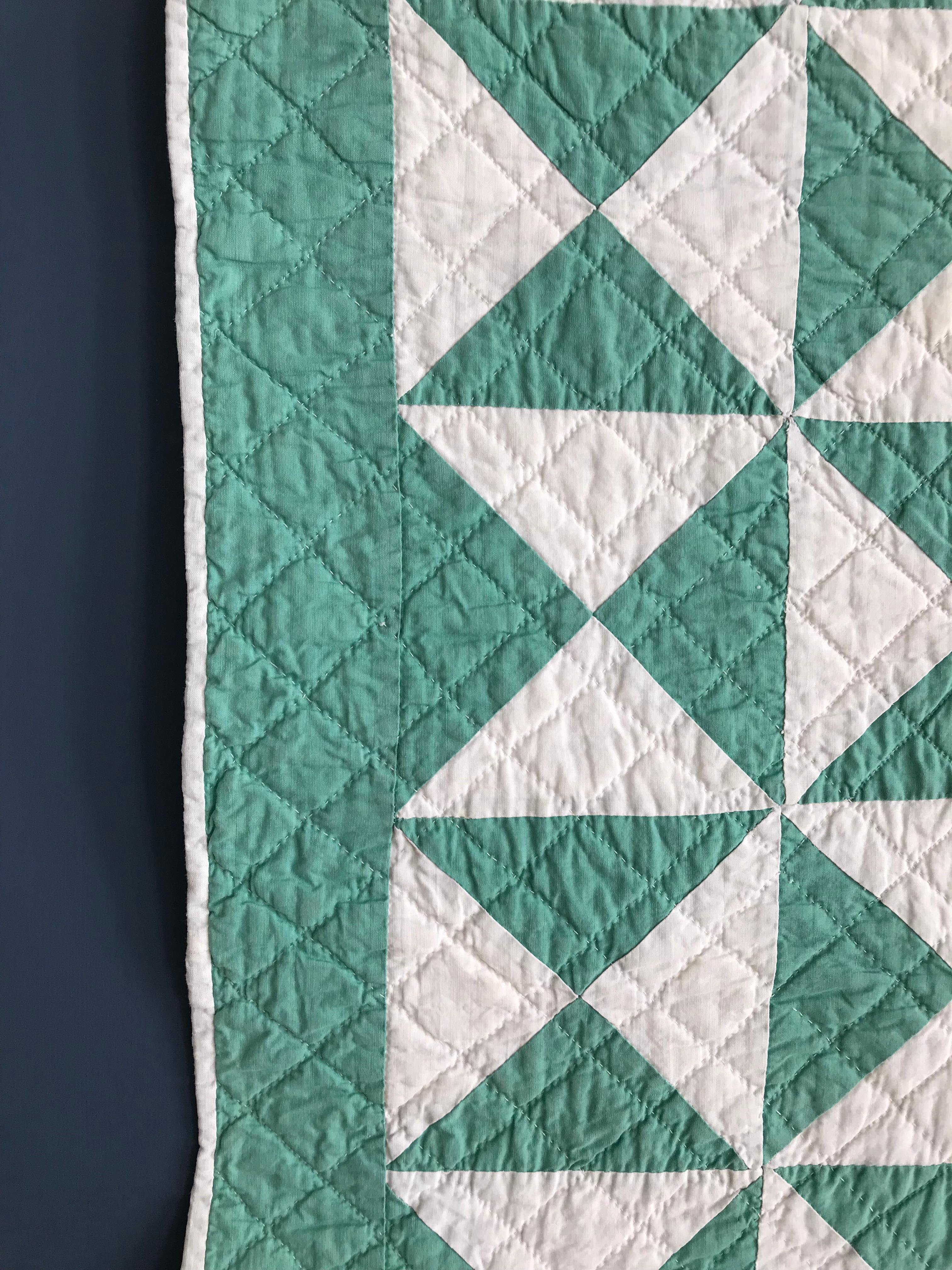 American Green Vintage Patchwork Quilt