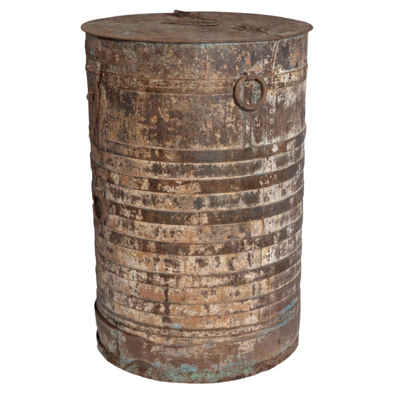 Green Vintage Storage Bin For Sale at 1stDibs