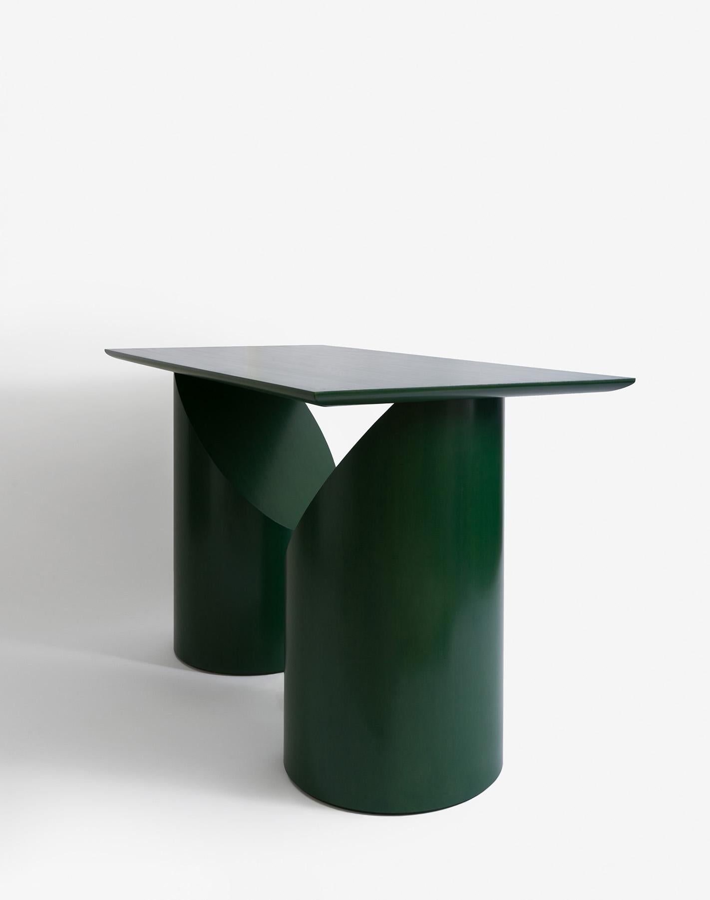 American Sculptural Green Wood Segment Desk by David Vu - Customizable For Sale