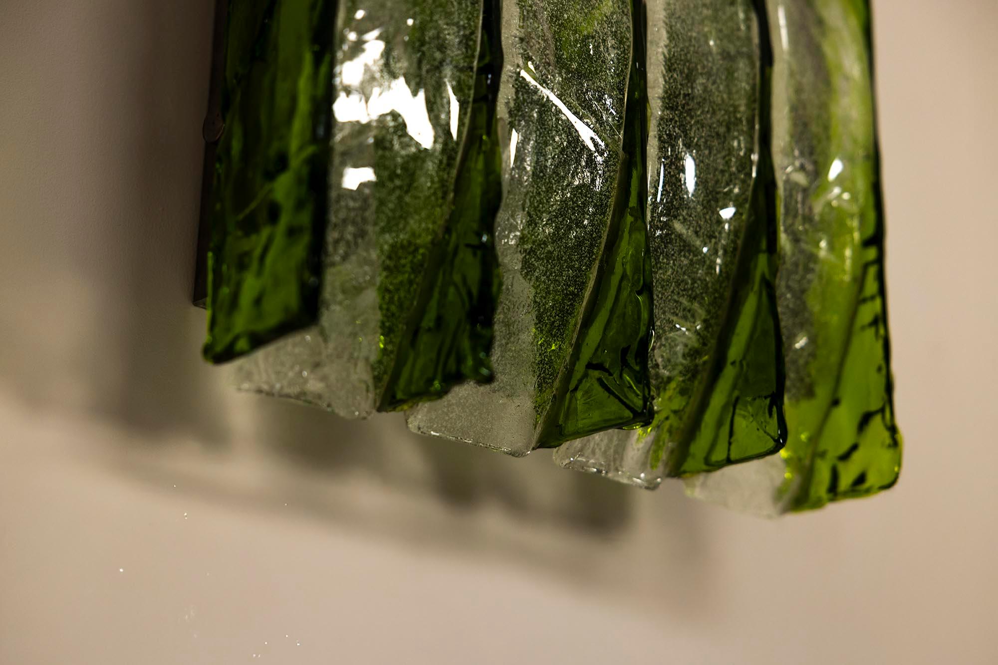 Green Wall Applique by Maestri Vetrai, Italy 1960s in vendita 8