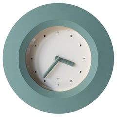 Vintage Green Wall Clock Takashi Kato Postmodern, 1980s Japanese Design