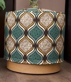 Green Waves Mara Masai Pouf by Lorenza Bozzoli